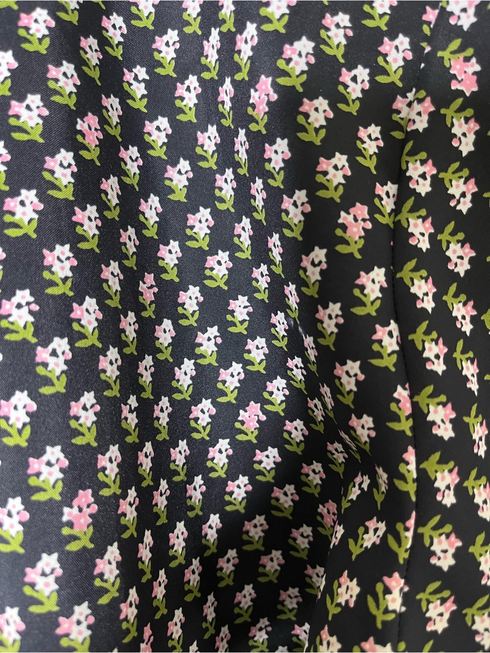 VINTAGE Saks Fifth Avenue Union Made Floral Ruffle Blouse Dark Academia Size 12 - Picture 9 of 14